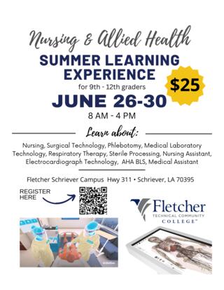 Summer Learning Experience for 9th through 12th graders